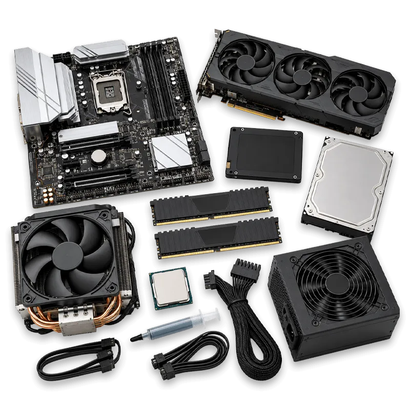 immagine di diversi componenti del pc
